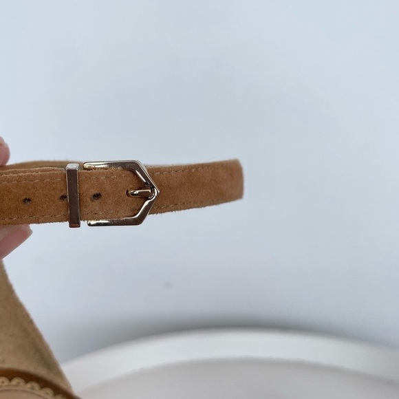 SAM EDELMAN Yaria Suede studded block heel open toe Sandals Womens size 6.5 - Picture 11 of 16